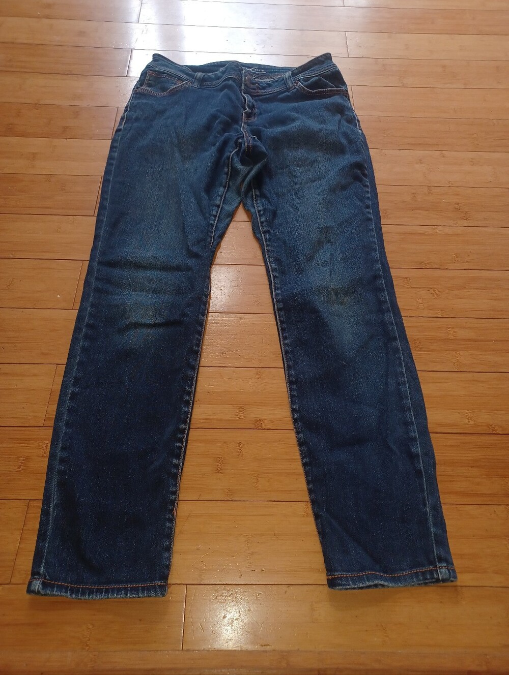 INC Skinny Leg Curvy Fit Dark Blue Denim Jeans